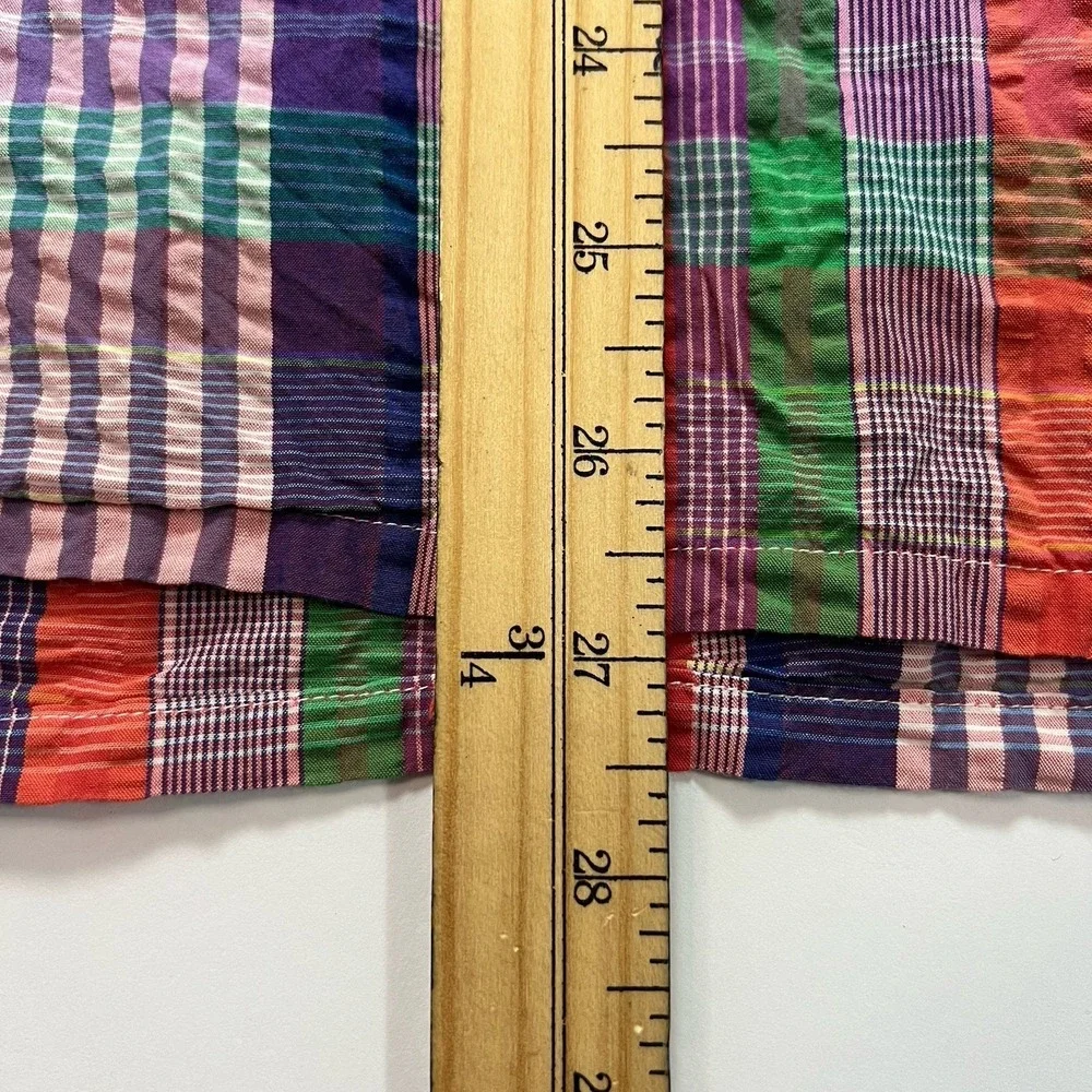 Polo Ralph Lauren Guaranteed to Wrinkle‎ Button Front Shirt Size Medium Plaid